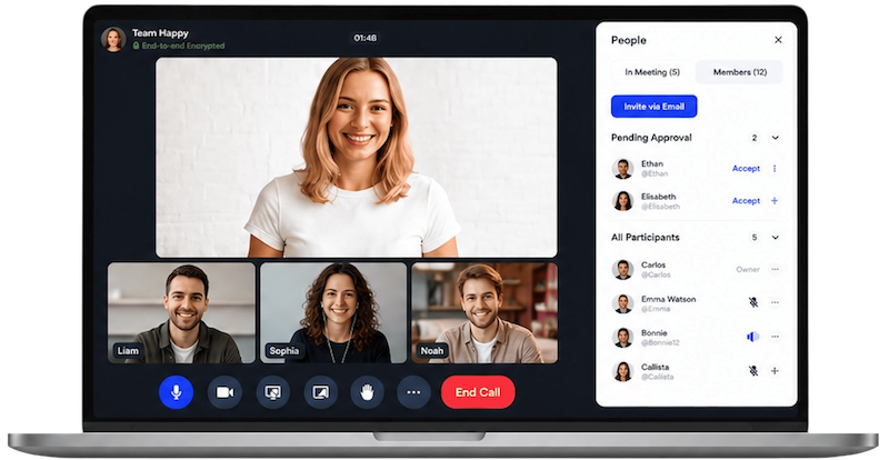 SafeMeet secure video meeting